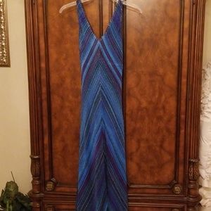 Ombre Blue Maxi Dress XL